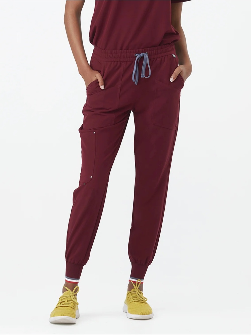 MEDICLO Burgundy Jogger Scrub Pants